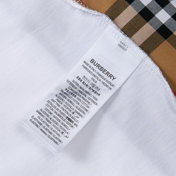 目を惹く逸品！バーバリー★ヴィンテージチェックディテール Tシャツ 偽物 Baz76952